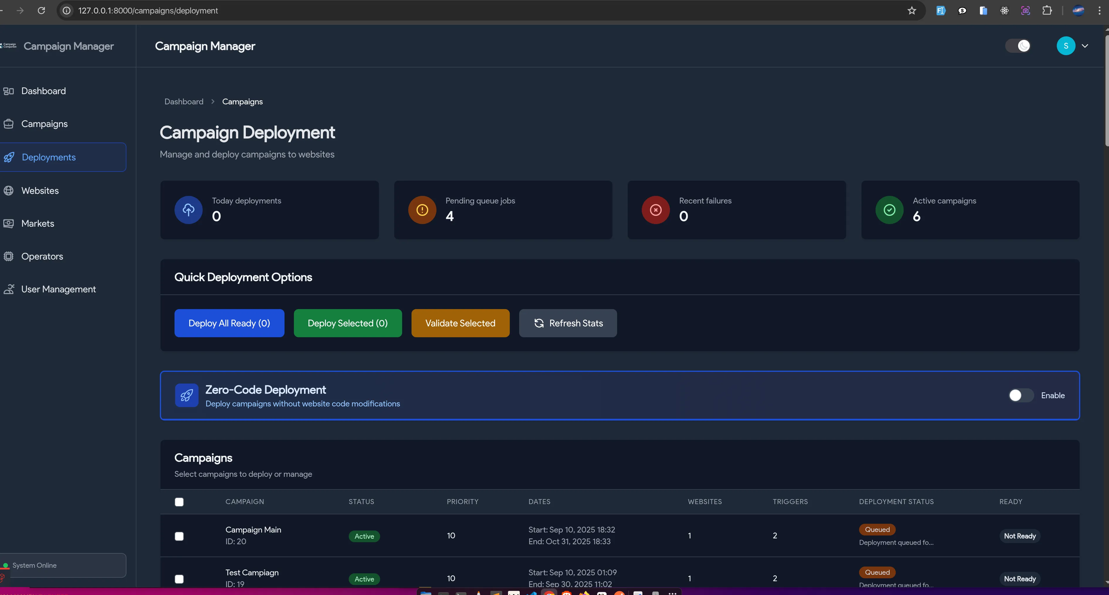 Campaign Manager CRM preview