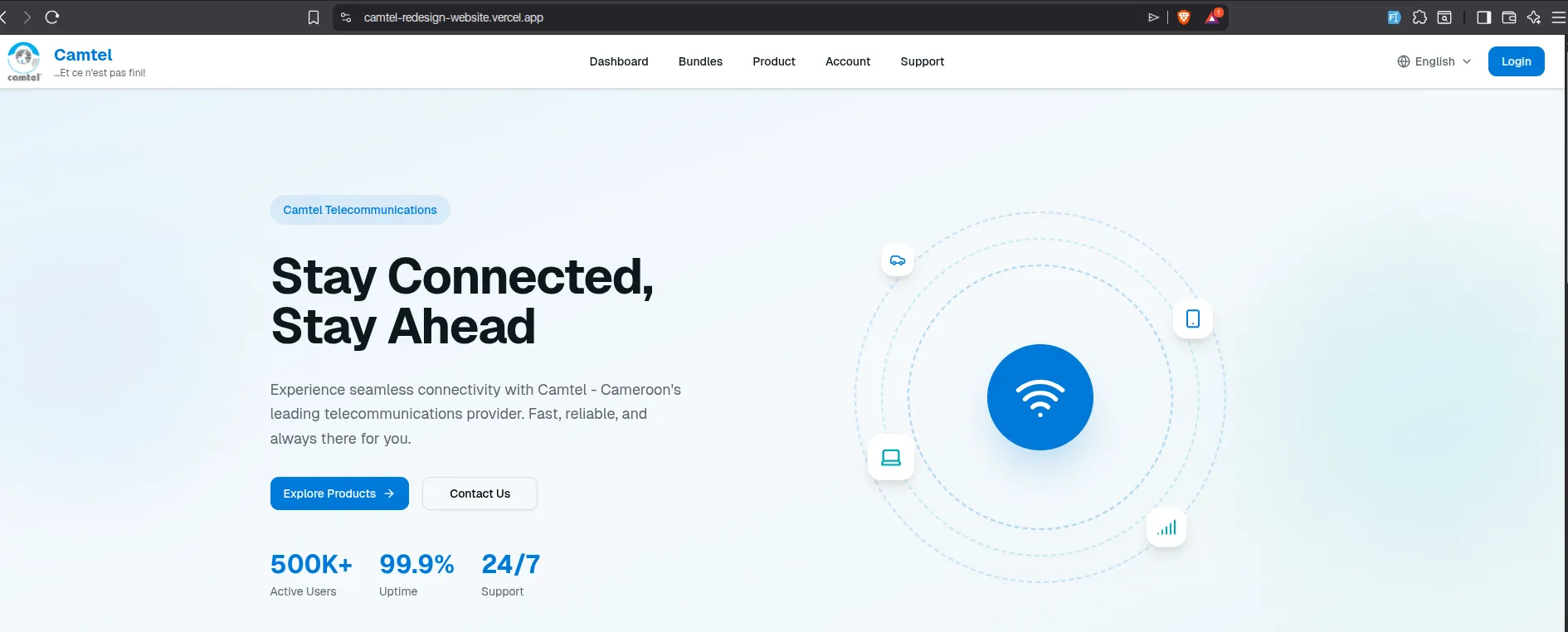 Camtel Customer Portal preview
